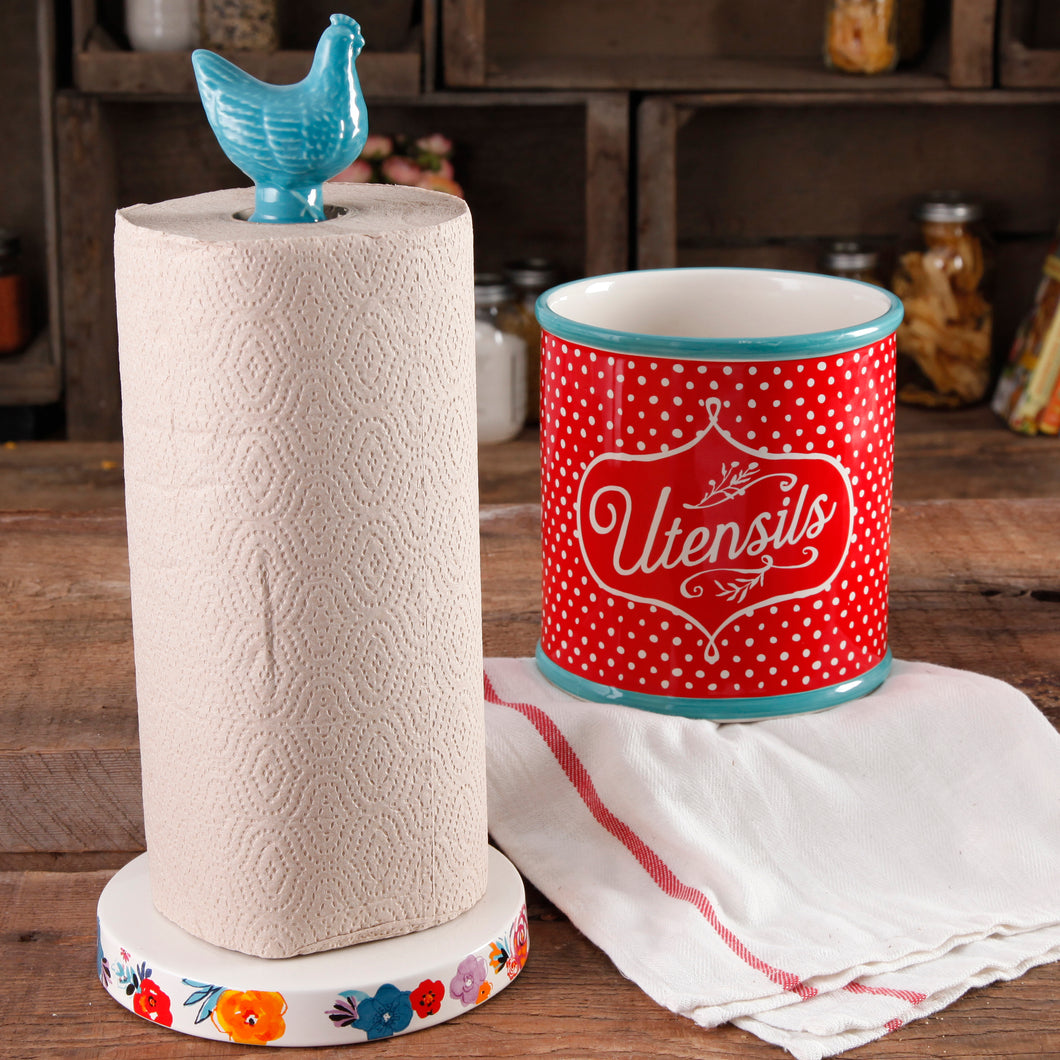 Paper Towel Holder and Utensil Crock
