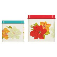 Load image into Gallery viewer, Poinsettia 2-Piece Square Cookie Set
