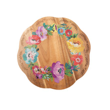Load image into Gallery viewer, 12-Inch Floral Wood Lazy Susan

