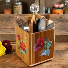Load image into Gallery viewer, Spring Bouquet 4-Section Utensil Holder
