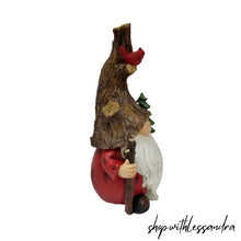 Load image into Gallery viewer, Holiday Time 10inches Polyresin with led light &amp; tree gnome Christmas décor, 10inches
