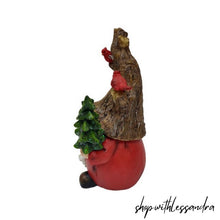 Load image into Gallery viewer, Holiday Time 10inches Polyresin with led light &amp; tree gnome Christmas décor, 10inches
