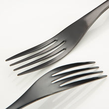 Load image into Gallery viewer, Stainless Steel Black Dinnerware Set
