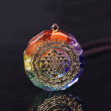 Load image into Gallery viewer, Sri Yantra Sacred Dome Pendant
